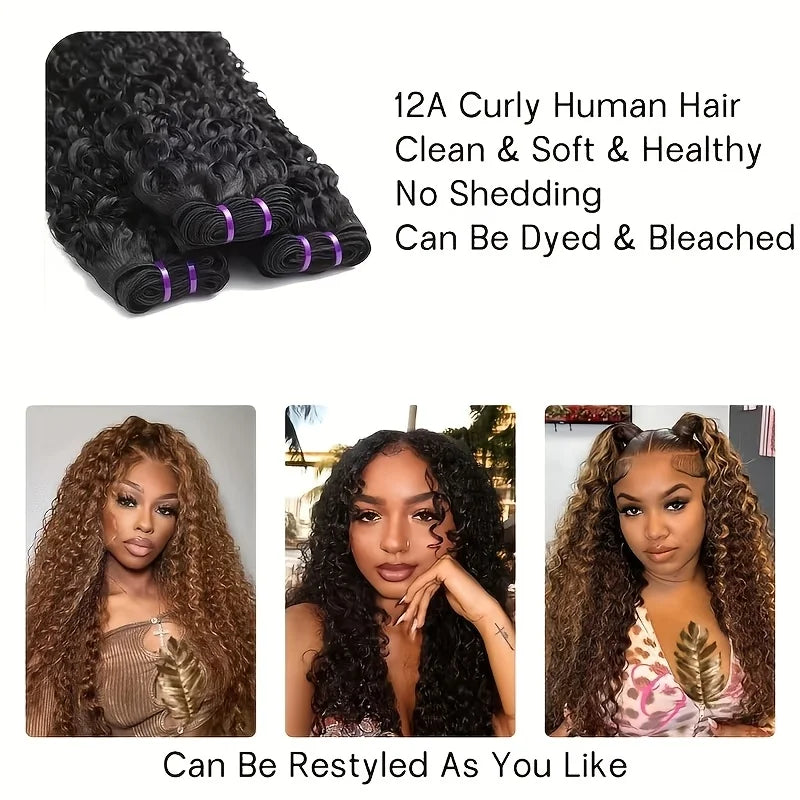 Burmese Curly Human Hair Bundles Human Hair Quality Deep Wave Raw Hair Weave Bundles Double Drawn Vietnamese Hair Extension