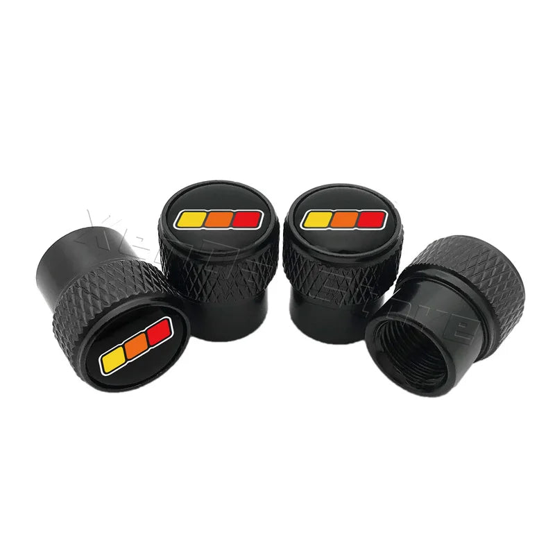 Car Wheel Tire Valve Stem Caps 3 Tri Colors Emblem Logo For Toyota TRD Tacoma Tundra 4Runner Highlander RAV4 Tyre Accessories