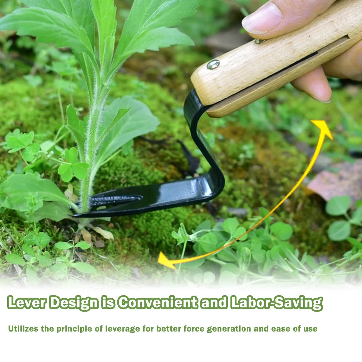 Handheld Dandelion Puller & Garden Fork — Durable Metal Weeder