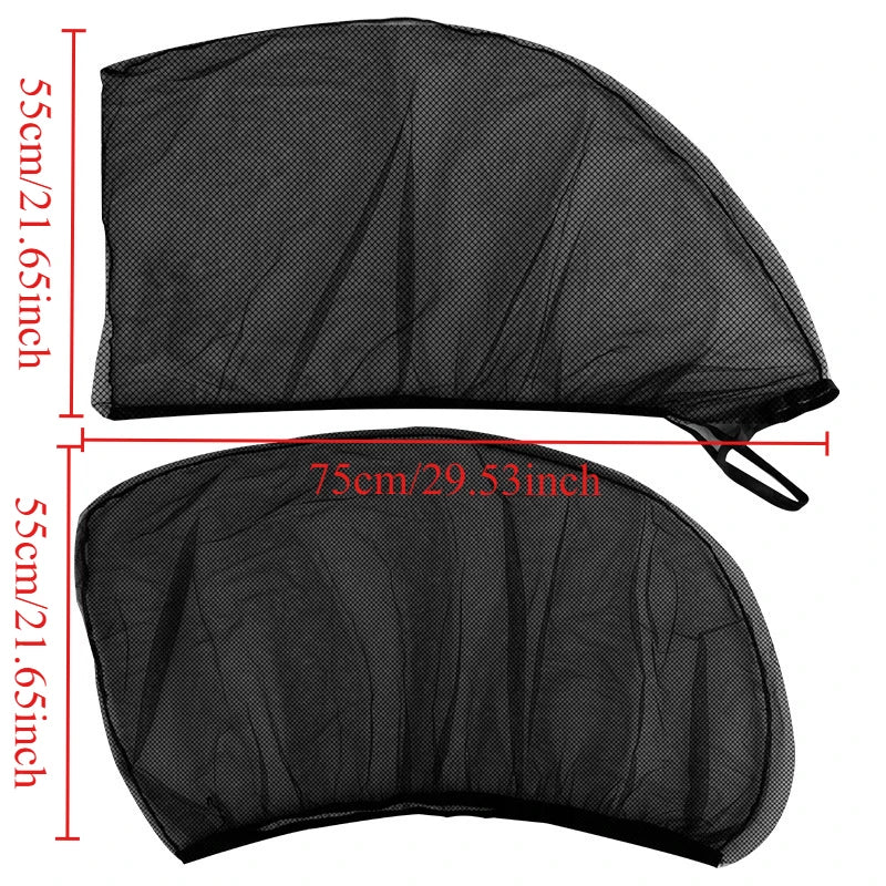 Car Window Mosquito Net & Sunshade Mesh Curtain (2-Pack)