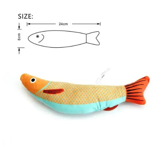 Fish Shaped Catnip Cat Toy - Soft Plush Chew & Kick Toy – photo 7