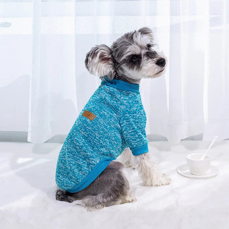 Round Neck Knit Dog Sweater - Warm Pullover for Small and Medium Pets - photo 6