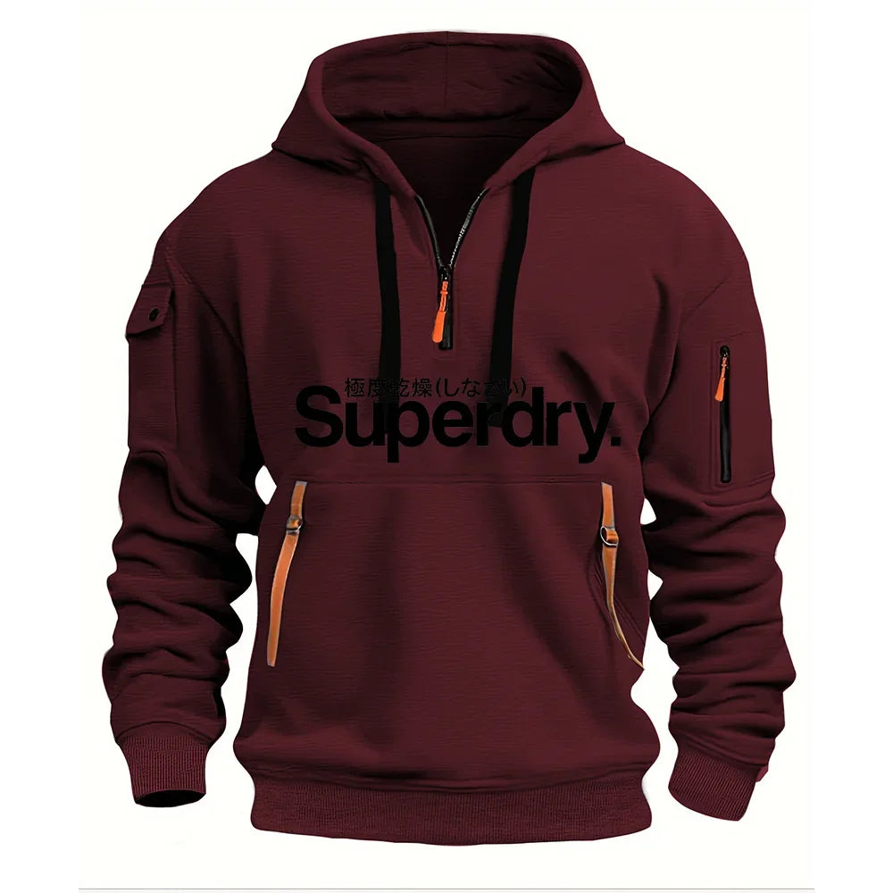 Men's Hooded Sweatshirt, Loose Pullover Hoodie