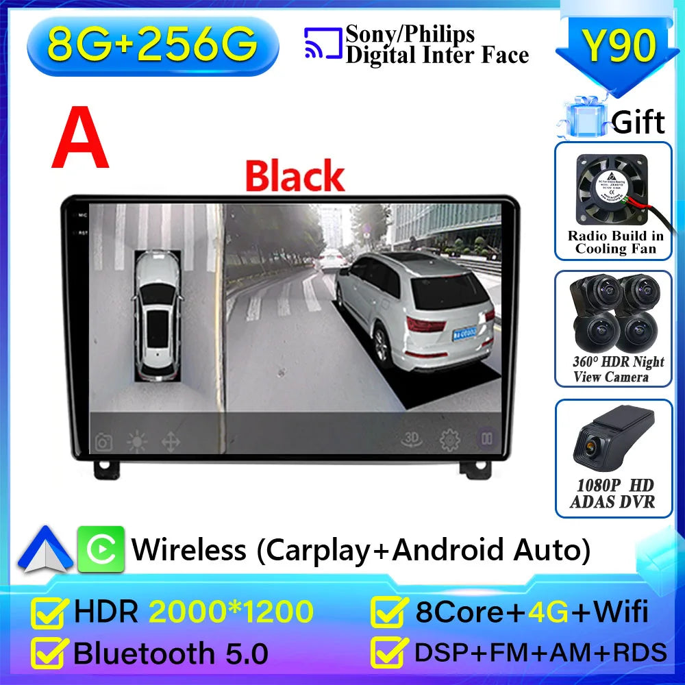 9" Android Car Stereo for Peugeot 407 (2004–2011) — CarPlay, Android Auto, GPS, 2K Display, 4G