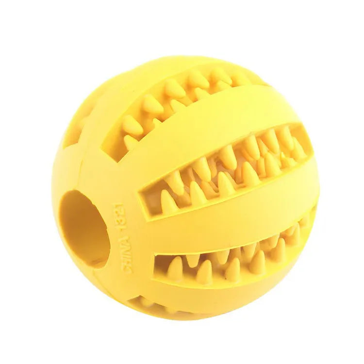 Rubber Treat Ball for Dogs - Bite-Resistant Chew & Feeder