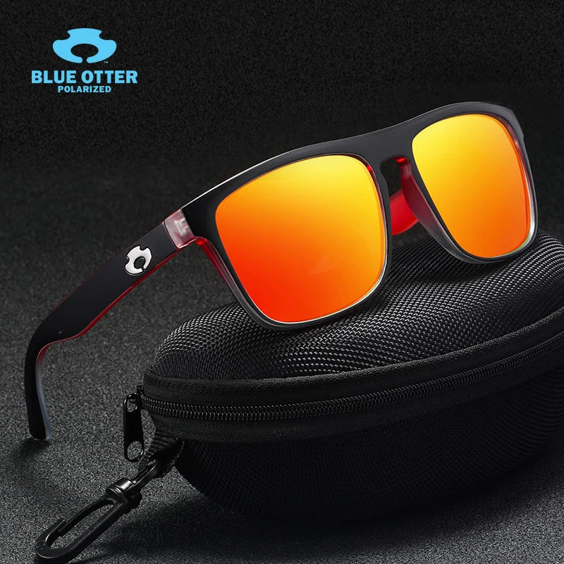 BLUE OTTER Polarized Square Sunglasses — Anti-Glare Unisex