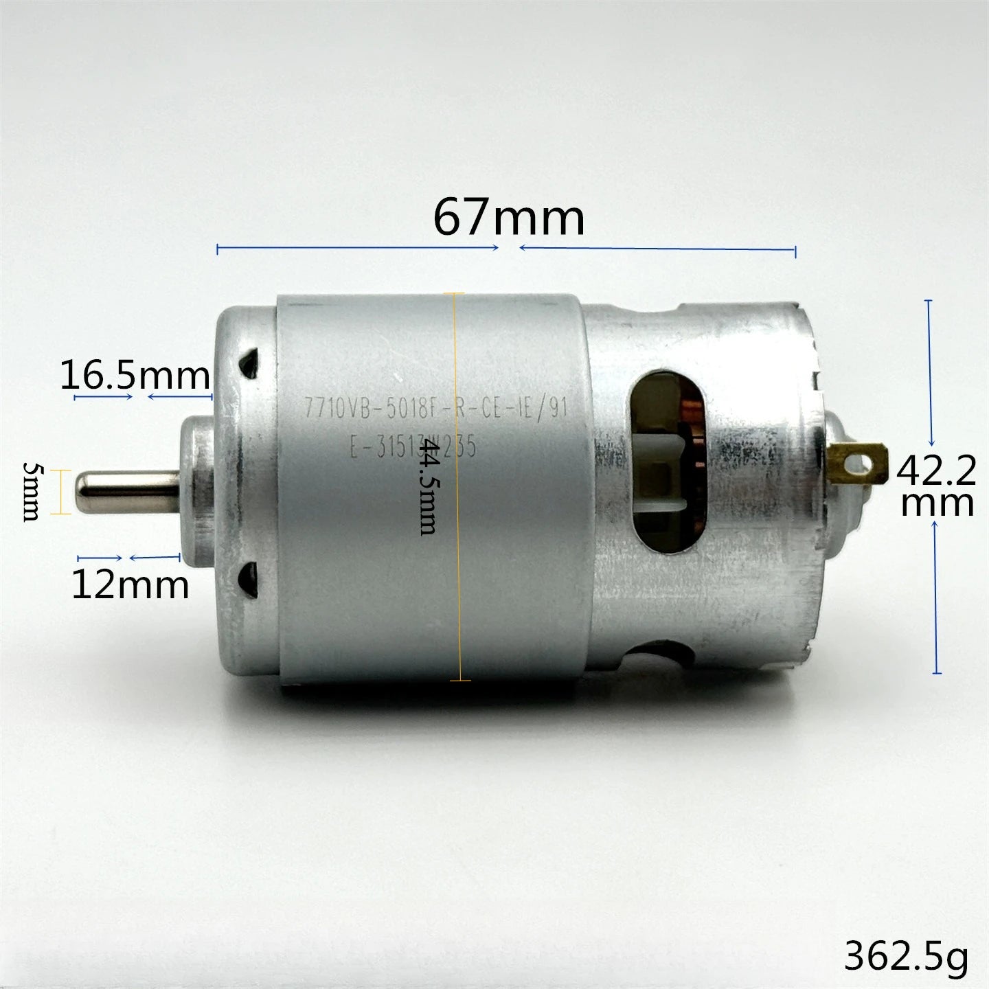 NICHIBO 42mm RS-775VC Motor DC 18V-36V 24V 11800RPM High Speed Power Front Ball Bearing 775 Motor for Electric Tool Drill Saw