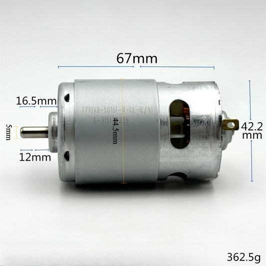 NICHIBO 42mm RS-775VC Motor DC 18V-36V 24V 11800RPM High Speed Power Front Ball Bearing 775 Motor for Electric Tool Drill Saw