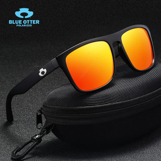BLUE OTTER Polarized Square Sunglasses — Anti-Glare Unisex
