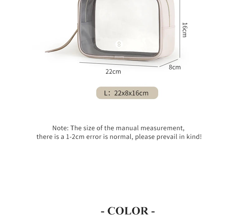 Tianzong Toiletry Bag Portable Travel Business Trip Cosmetics Bag Waterproof Transparent Cosmetic Bag