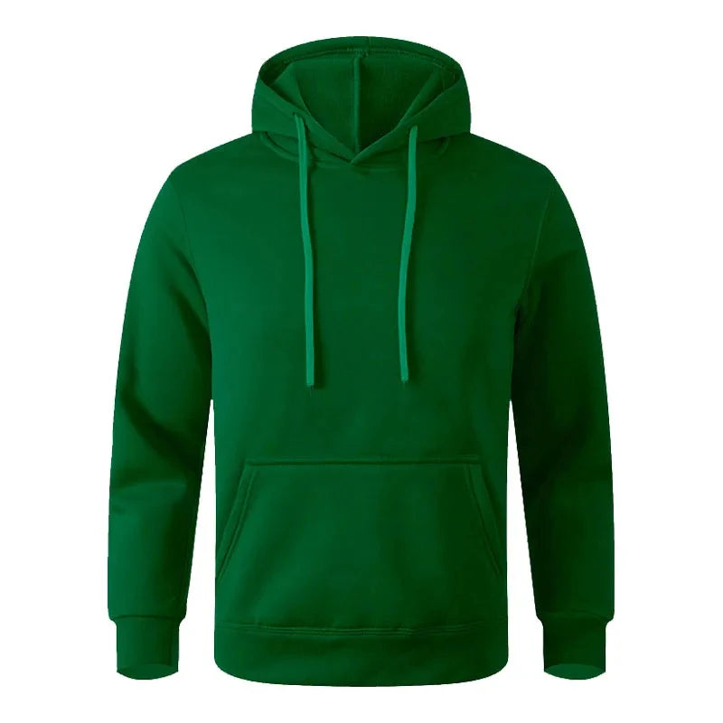 Unisex Minimalist Fleece Hoodie - Casual Black and White Pullover - photo 9
