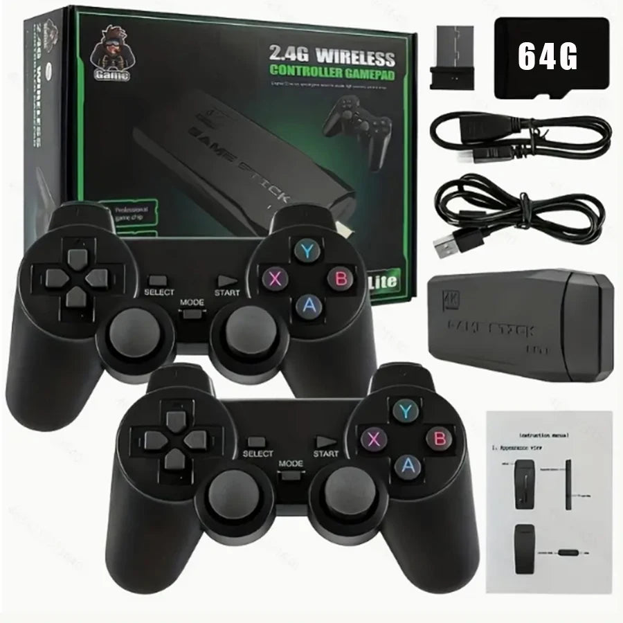 Basix 4K Retro Gaming Stick – 20,000+ Games, 64GB, 2.4G Dual Wireless Controllers | Thanksgiving Gift