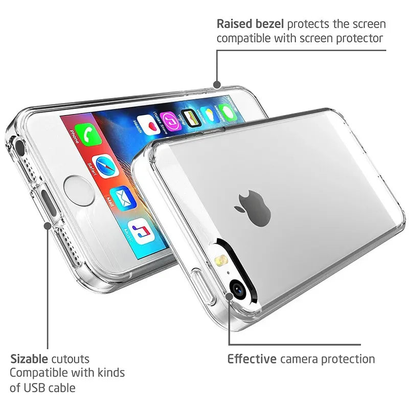 Case For iPhone SE 2026 2026 7 8 6 6S Plus 5S 5 SE TPU Silicone Clear Transparent Soft Case for APPLE iPhone 7 8 Plus Back Cover