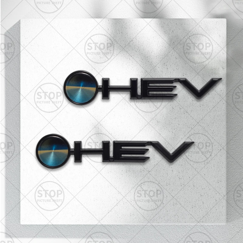 Car Sticker HEV Hybrid Logo 3D Decal Body Decoration Badge Rear Trunk Emblem For Avalon Camry Corolla Granvia Prado Sienna Hilux