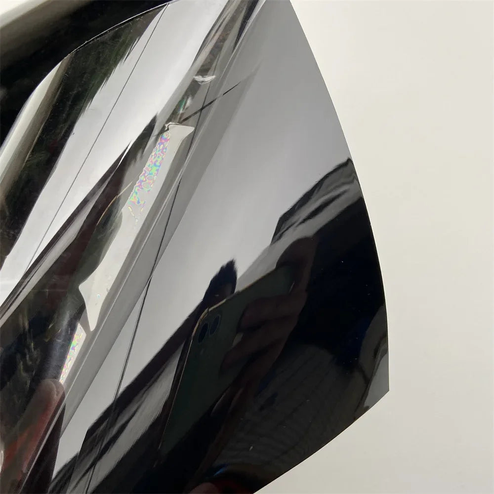 Premium PET Gloss Black Vinyl Wrap Film Car Stickers Foil Air Release Channels For Auto Roof Wing Pillar Motorcycle Decal