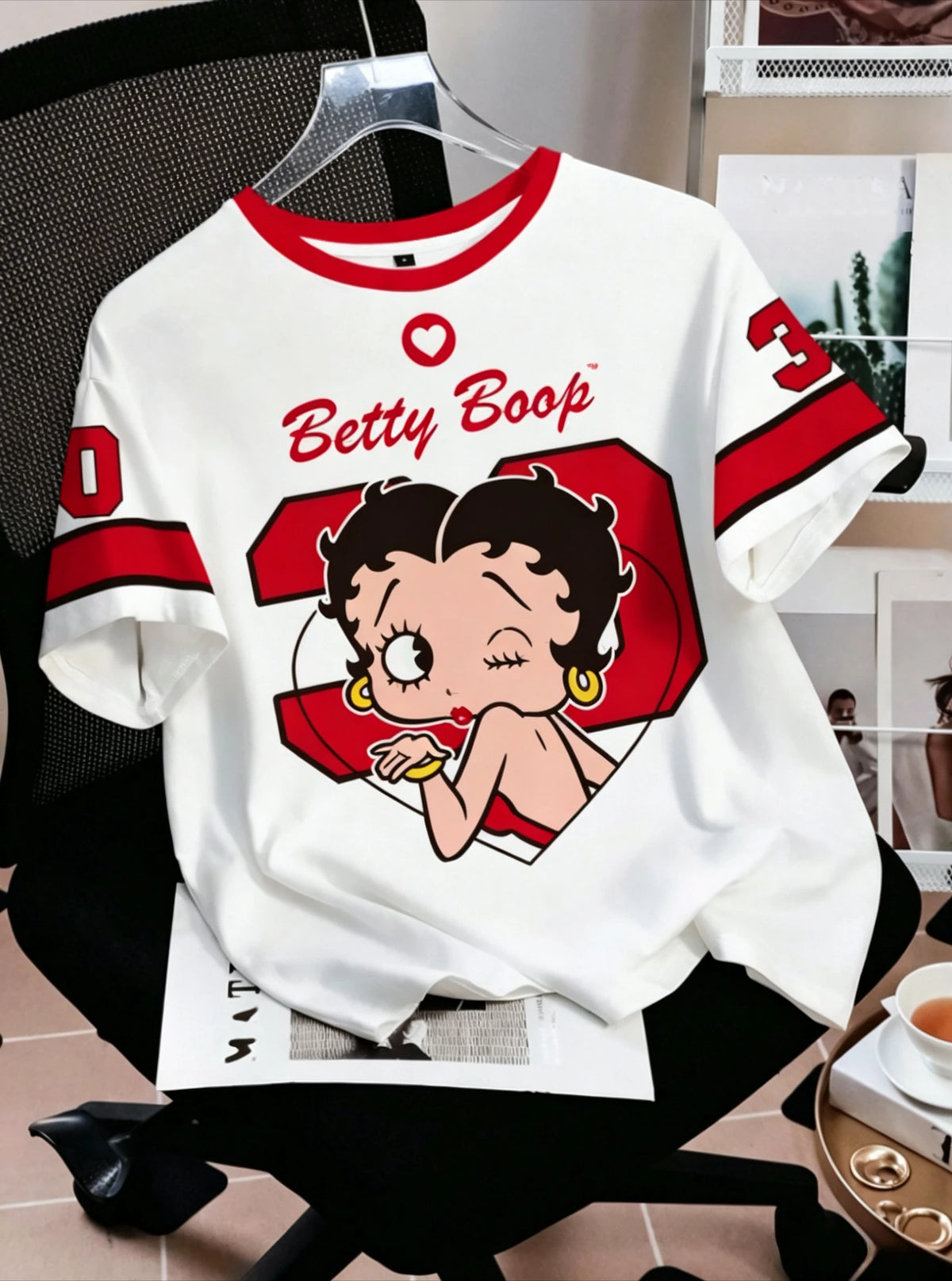 Betty Boop Cartoon 3D Print Short Sleeve T Shirt Men Women Family Matching Parent Kids Summer Casual Sport Daily Graphic Tee