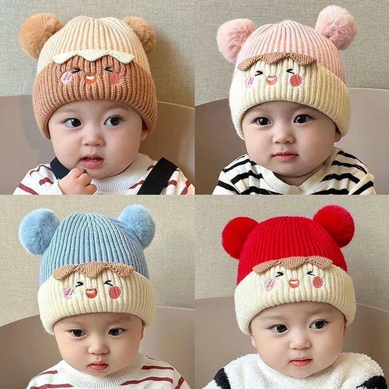 Baby Bobble Pom Pom Beanie - Knit Winter Hat for Ages 1-3 - photo 2