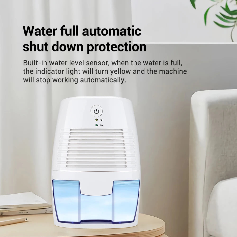 USB Powered Portable Dehumidifier Home Moisture Absorber for Bathroom Closet 500ml Mini Dehumidifier Prevent Mold Mildew & Odor