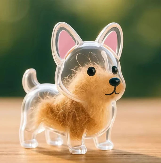 Lovely Dog Hair Storage Keychain Pendant for Bags, Couples Car Keys, Unique Jewelry Souvenir Gift Decoration Accessories Set