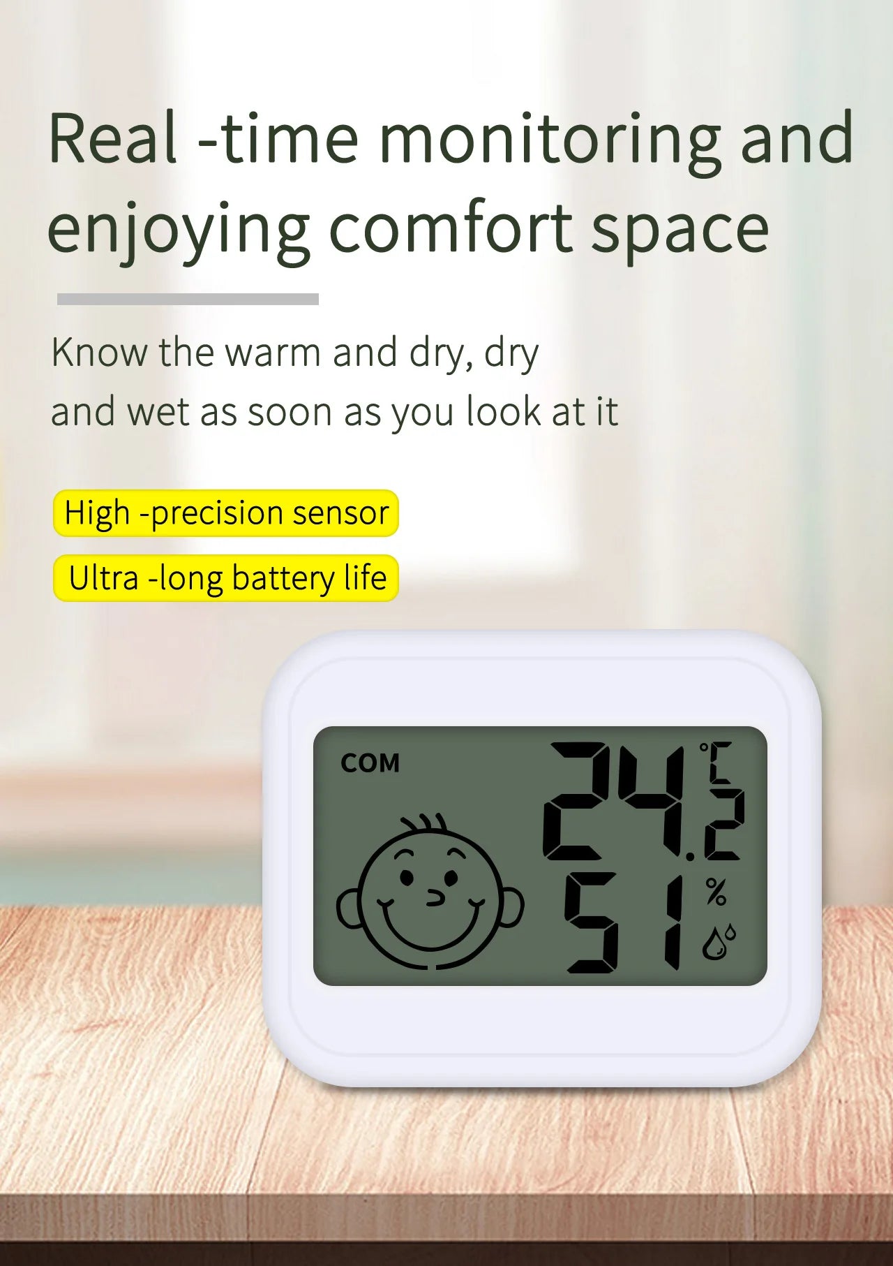 LED Thermometer Thermo-Hygrometer Multifunction Electronic Clock Temperature Humidity Meter Weather Station for Home With Alarm