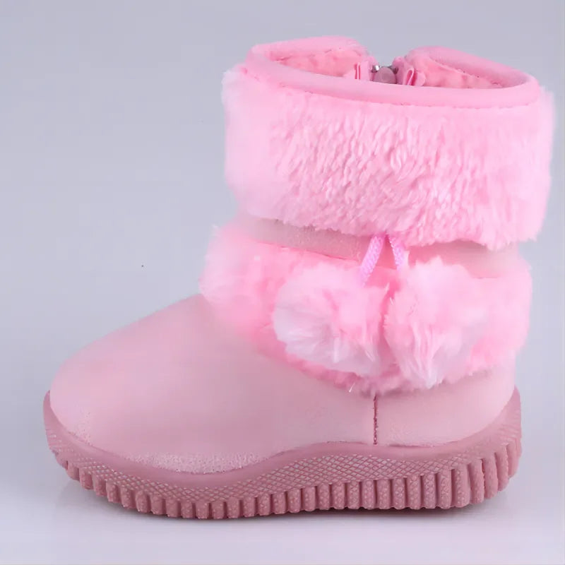 Girls Pom Pom Snow Boots - Thick Warm Winter Boots for Kids - photo 3