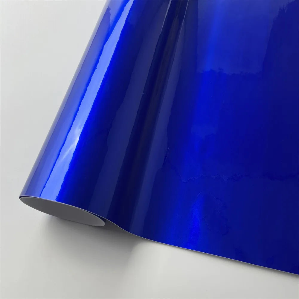 Glossy Candy Vinyl Metallic Wrap Film Red Blue Grey Silver Motorcycle Adhesive Sticker Waterproof For Car Accessories Decals