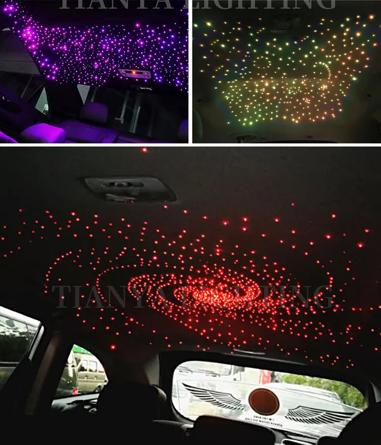 16W Twinkle Starry Sky Car Star Ceiling  Light  Fiber Optic Light Led  Star Roof Starlight Headliner Kit Car Home Decor