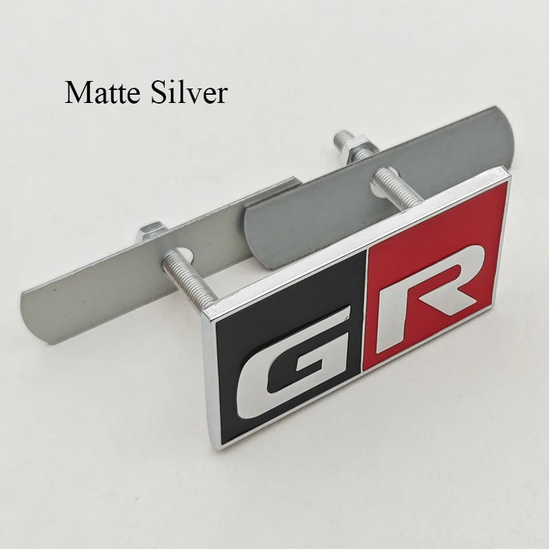 3D Metal Car Sticker GR SPORT Logo Fender Side Badge Rear Trunk Front Grille Emblem For Toyota Alphard Avensis Prius Crown Yaris