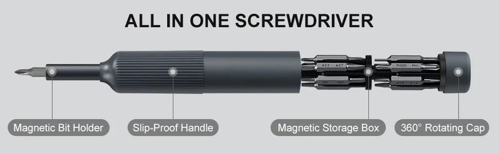 27 in 1 Precision Screwdriver Set  Magnetic Bits Pen Style Manual Repair Tools Kit for Eyeglass Watch PC Jewelers Laptop iPhone