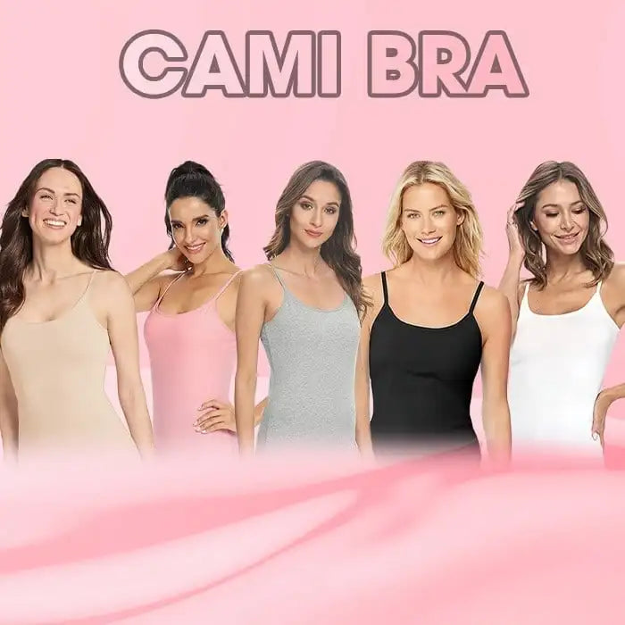 Women's Cami Bra Tank Top – Built-In Padded Bra Camisole | Wireless, Breathable & Seamless | S-6XL