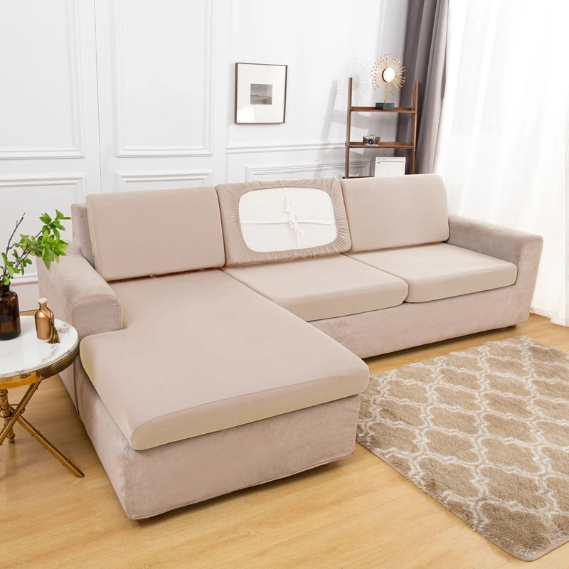 Summer Silk Spandex Seat  Sofa Cushion Cover Pad Protect 2026 Living Room Couch Slipcover 1 2 3 4 Seater Sofa Seat Covers