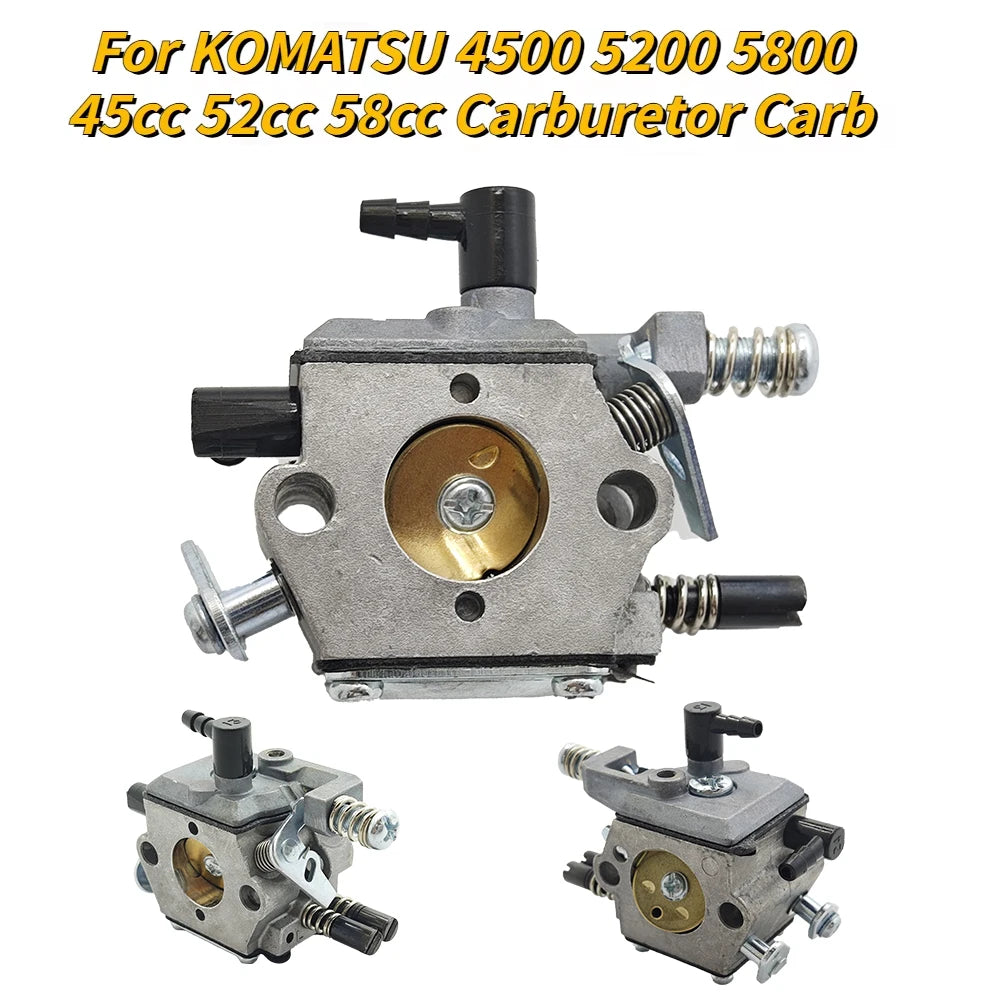 Chainsaw Carburetor Carb Brush Cutter Carburetor Fit KOMATSU 4500 5200 5800 45cc 52cc 58cc Chainsaw Spare Parts