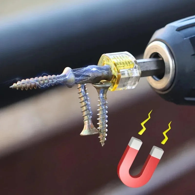 10/1PCS Screwdriver Bit Powerful Magnetizer Universal 1/4" Hex Drill Magnetic Ring Screw Holder Magnetic Coil Repair Hand Tools