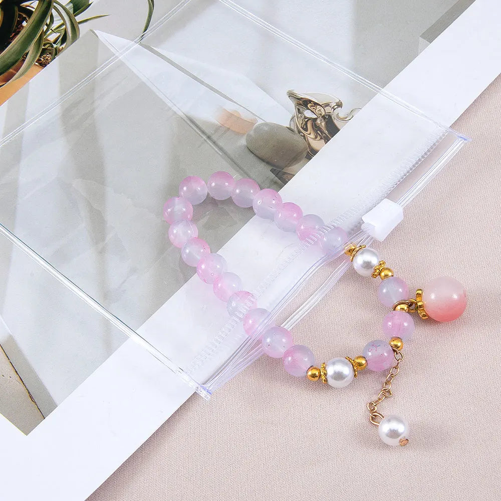 10Pcs Thicken Zipper Bag Transparent Plastic Bag Anti Oxidation Jewelry Pouch for DIY Jewelry Storage Earring Bracelet Packaging