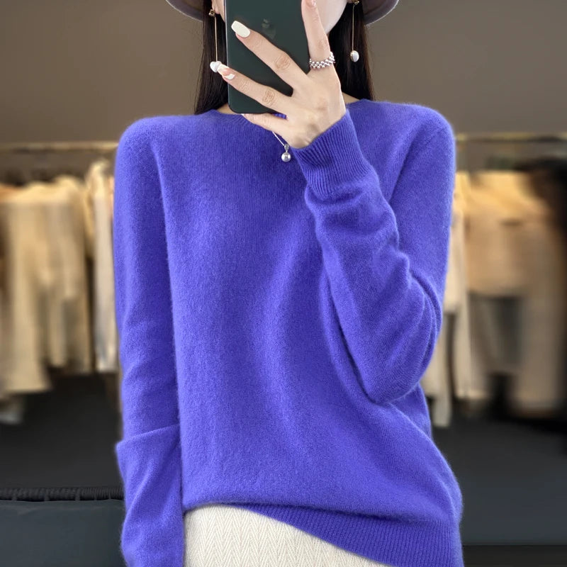 Women's Crew Neck Knit Sweater - Soft Warm Pullover Top - photo 20