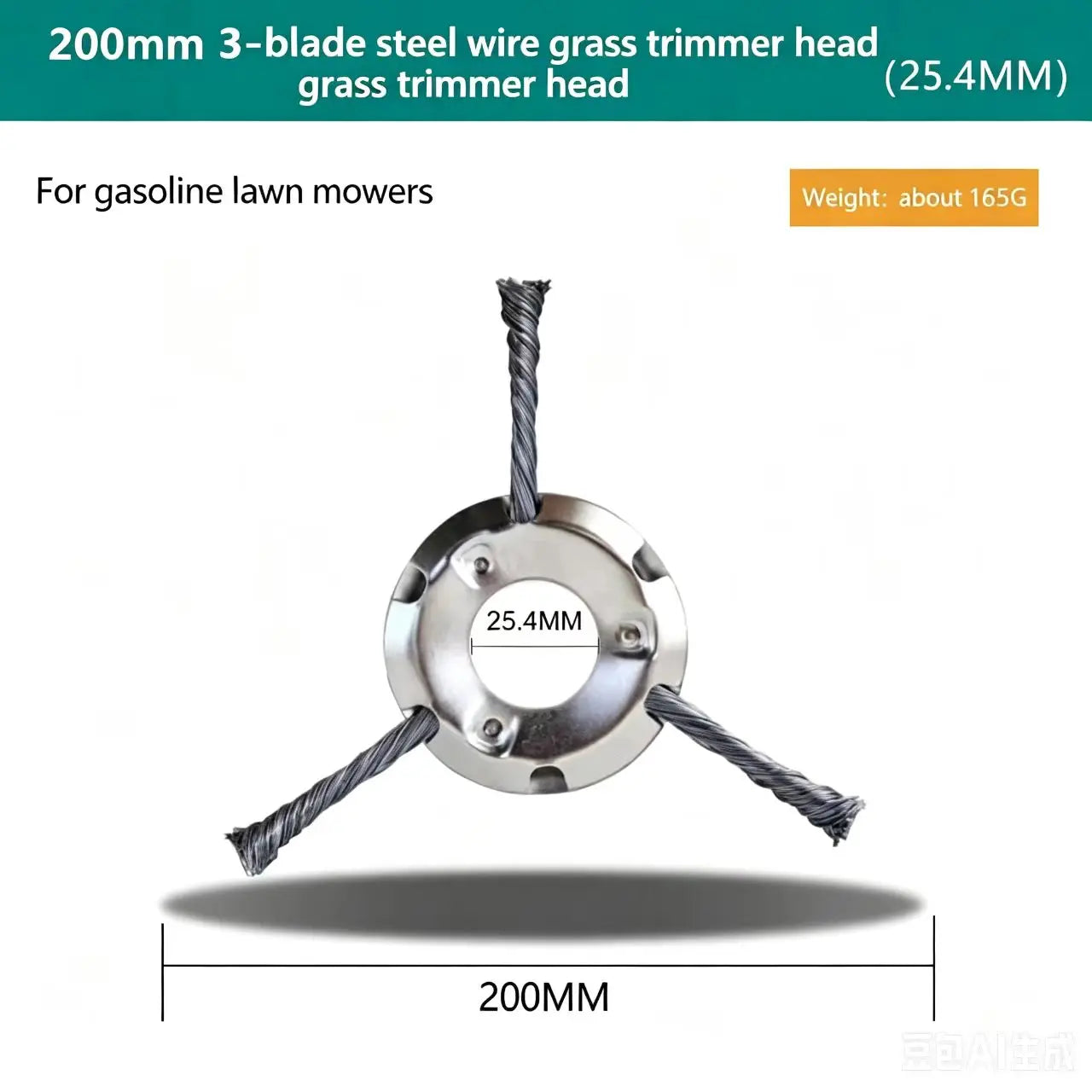 LUSQI 6/7inch Steel Wire Wheel Head Grass Trimmer Head Universal Weed Brush Fit Straight Shaft Brushcutter Removal Moss Rust