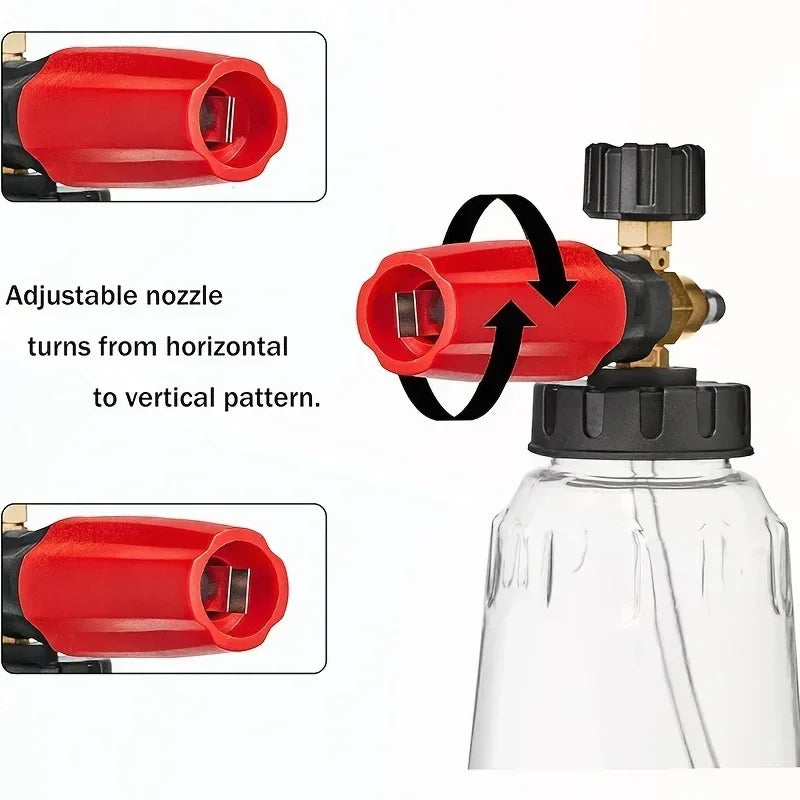 High Pressure PA Foam Cannon Adjustable Foam Sprayer Snow Foam Gun Car Washing Accessories Cleaning Kit for Pressure Washers