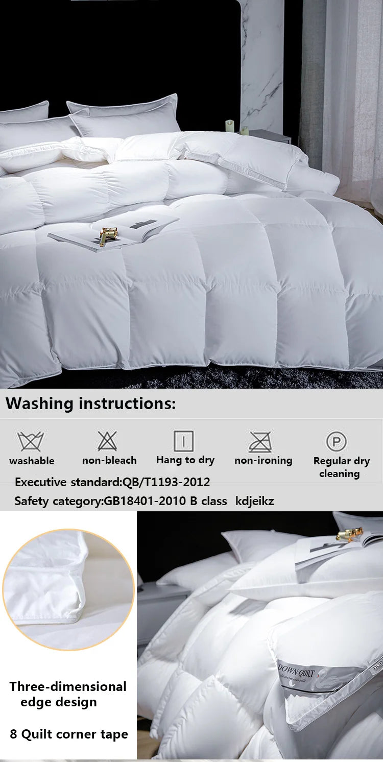 Goose Down Duvet, Quilted Winter Comforter