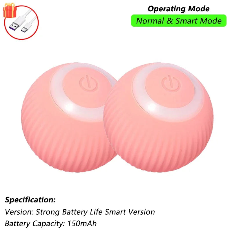 Automatic Rolling Cat Ball Toy with Tail, Rechargeable