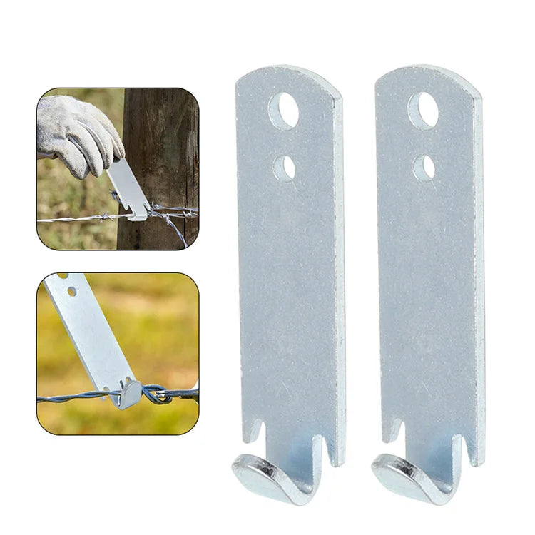 2PCs Fence Wire Twist Fence Wire Twister Tensioning Tool Barb Wire for Garden Pocket Size Steel Rust Resistant