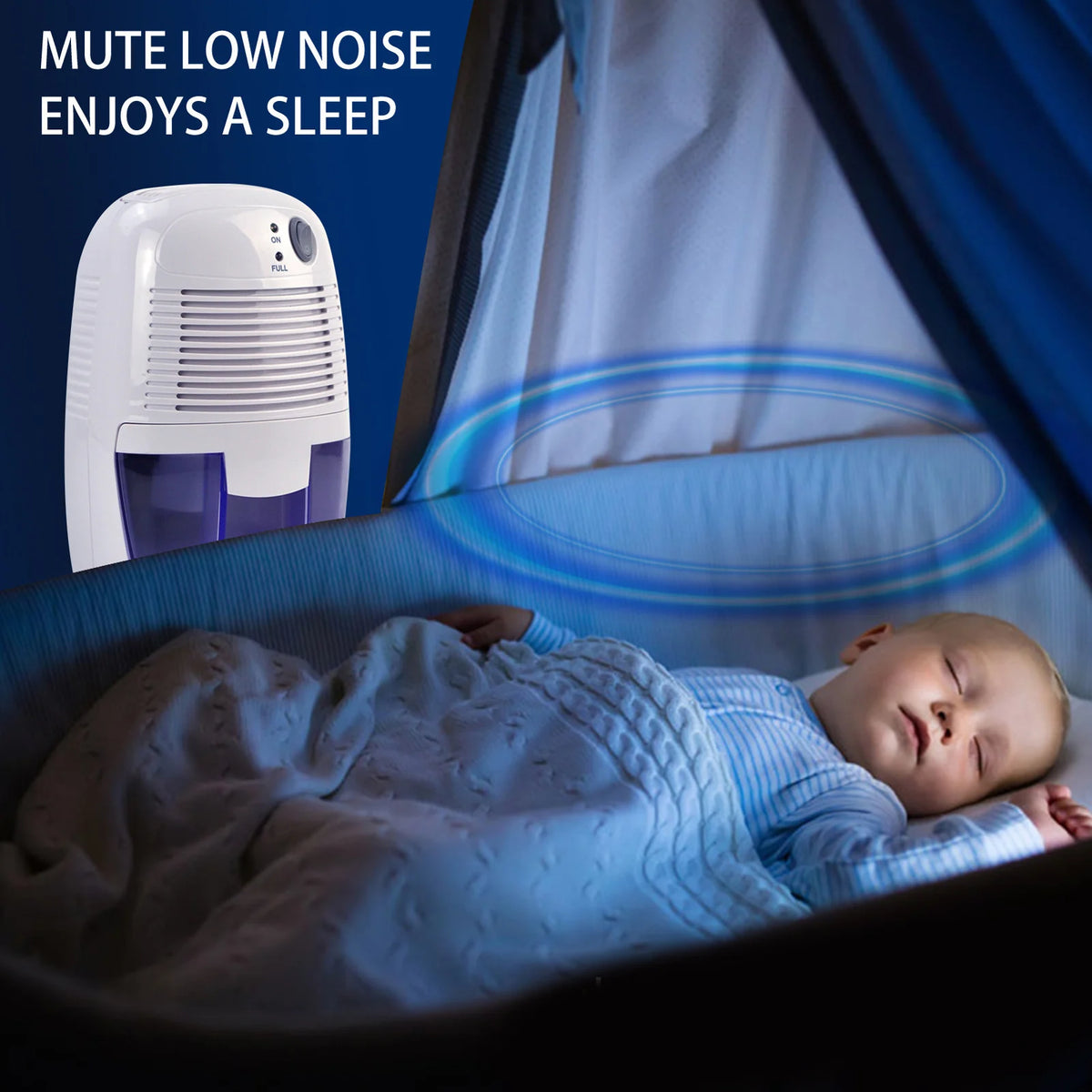 Humidity Removing Machine 10W Small Dehumidifiers 500ml Quiet Automatic Shutoff USB Non Slip Bottom for Office