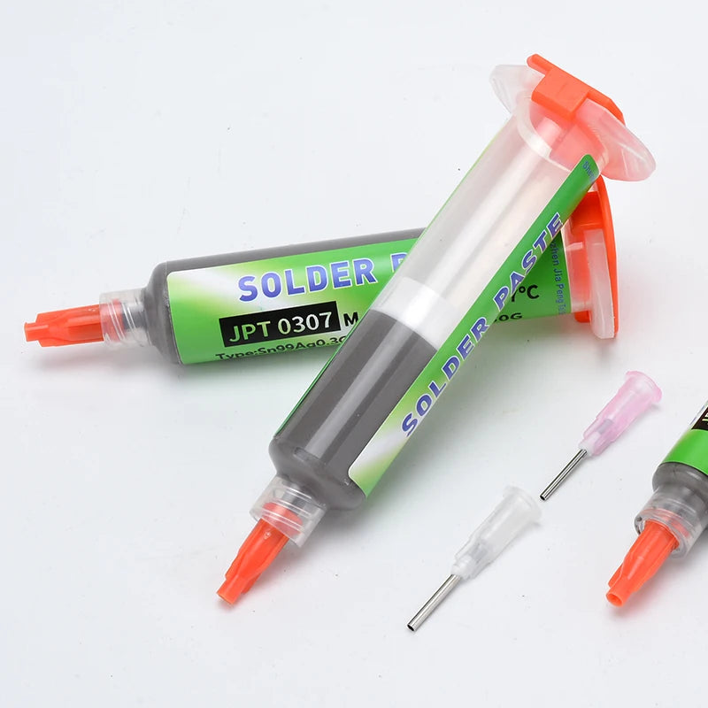 Lead Free High-Temperature Solder Paste Sn99 Ag0.3 Cu0.7 Needle Tube, Mobile Phone USB Socket Repair, LED Soldering
