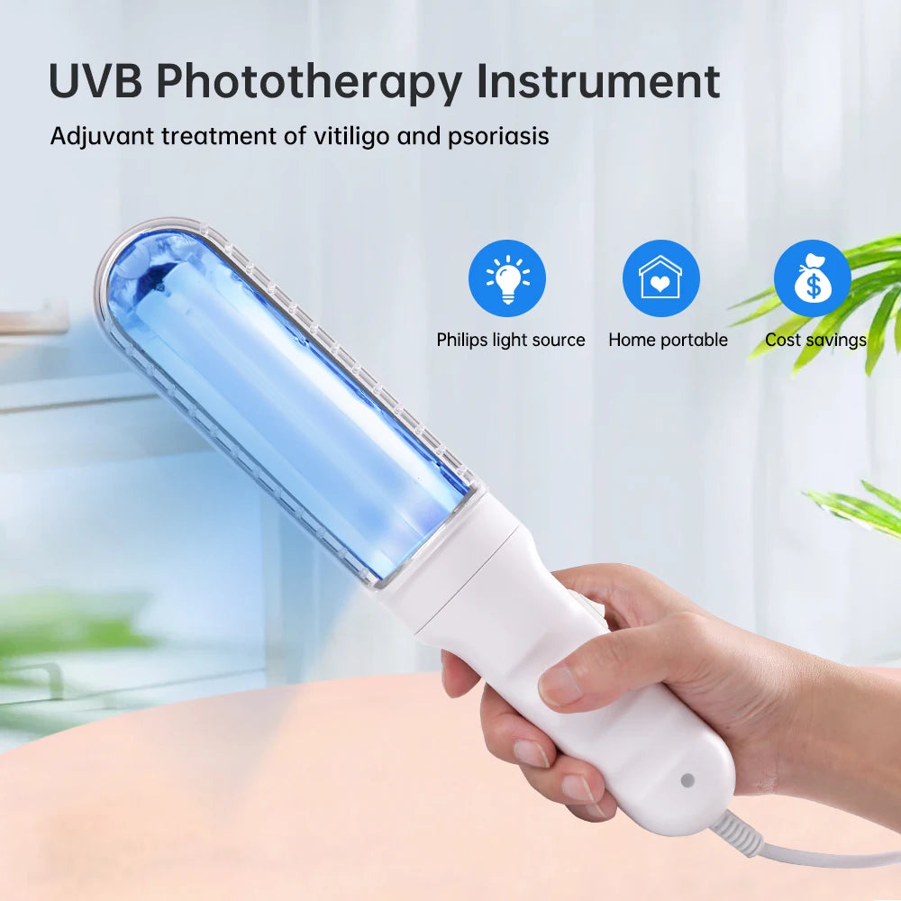 YOUWEMED 311nm Ultraviolet Phototherapy Instrument Use UVB Lamp UV for Vitiligo Psoriasis White Spots Skin Disease