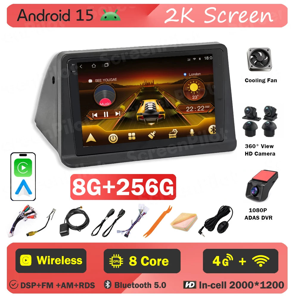 Android 16 For Mitsubishi Pajero 2 V30 V40 V20 1991-2004 Car Radio 2 din Multimedia Video Player Carplay Bluetooth 8 Core 5G DSP