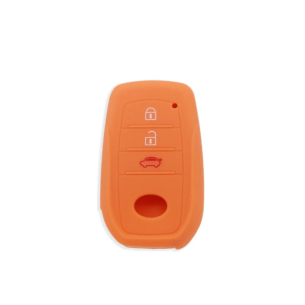 Car Key Silicone Case For Toyota Highlander Land Cruiser Riez 86 Rav4 Prado Innove Camry Hilux 3 Buttons Remote Key Supplies