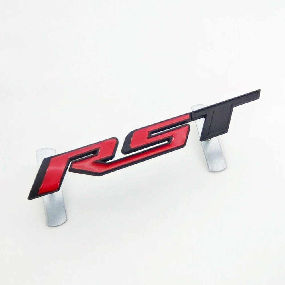 3D Metal Car Sticker RST Logo Front Grill Emblem Trunk Fender Badge For Chevrolet Tahoe Silverado Suburban Colorado Accessories