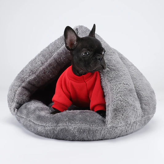 Plush Basket Dog Bed - Washable Bed for Small & Medium Pets