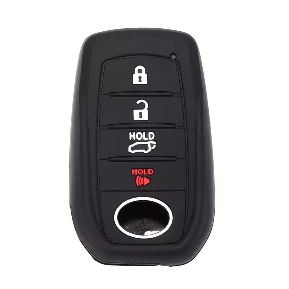 Lcyam Key Fob Cover Case Remote Protector Smooth Silicone Fits for Toyota Rav4 Corolla Camry Hilux Car Accessories Key Cover
