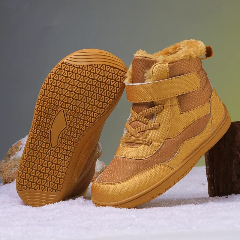 Kids Wide Toe Snow Boots - Fur Lined Barefoot-Style Winter Shoes - photo 3