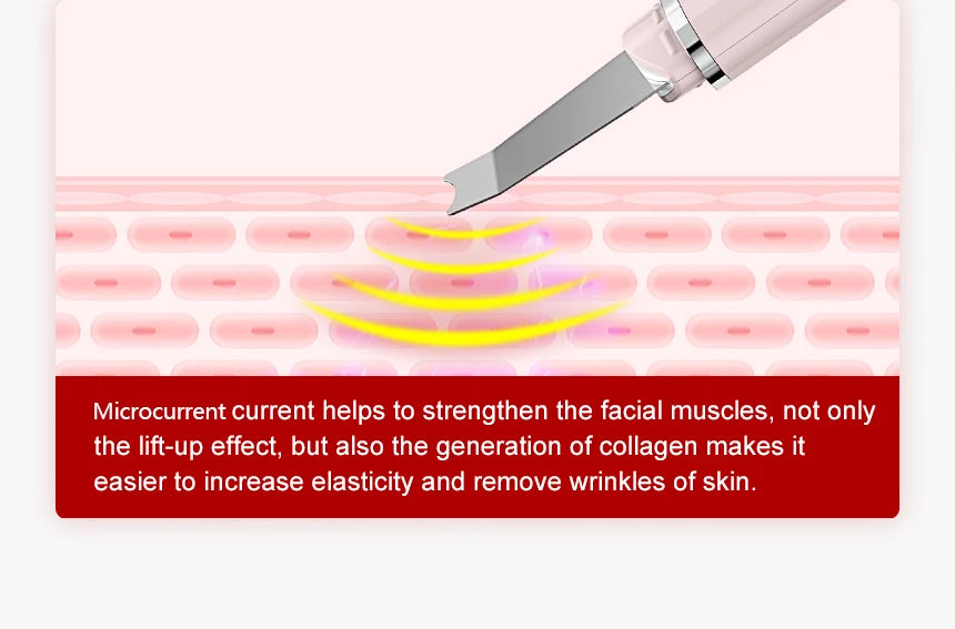 ANLAN Ultrasonic Skin Scrubber Facial Pore Cleansing Spatula Microcurrent Facial Lifting Ultrasonic Peeling Beauty Skincare Tool